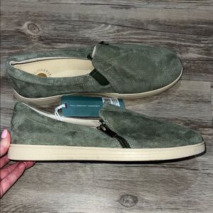 REVITALIGN Olive Suede Slip-On Loafers
